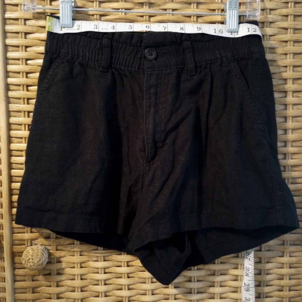 Hollister Juniors XS Linen Blend High Rise Shorts